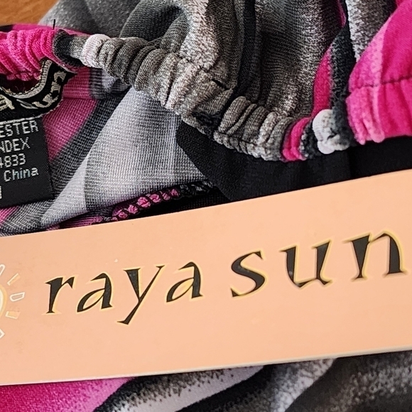 Raya Sun Padded Bust Tie Waist Stretch Midi Dress Size Medium NWT - Picture 10 of 10